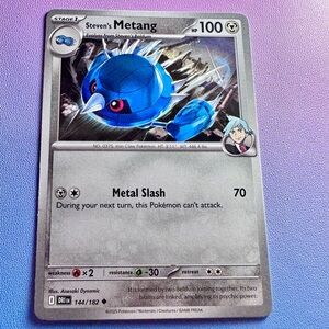 steven’s metang - 144/182 (uncommon) — pokemon: destined rivals